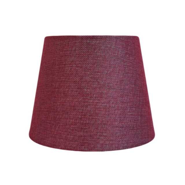 Casa Carol Empire Cylinder Lamp Shade, 20cm, Linen, Small, Red