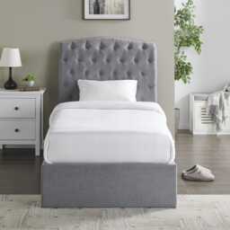 Casa Gerbera Storage Bed Frame, Single, Light Grey - thumbnail 4
