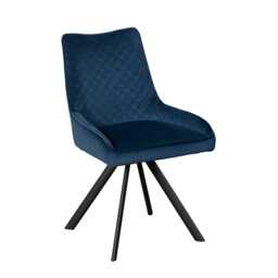 Casa Brooklyn Velvet Dining Chair, Blue - thumbnail 2