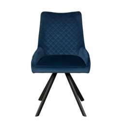 Casa Brooklyn Velvet Dining Chair, Blue - thumbnail 1