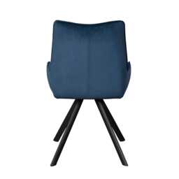 Casa Brooklyn Velvet Dining Chair, Blue - thumbnail 3