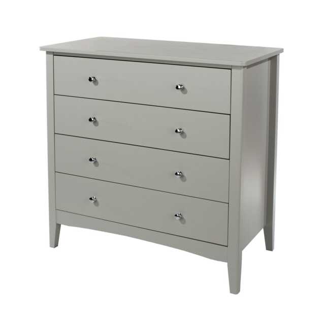 Casa Carla 4 Drawer Chest, Light Grey - image 1