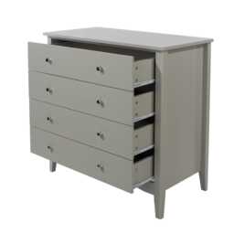 Casa Carla 4 Drawer Chest, Light Grey - thumbnail 3