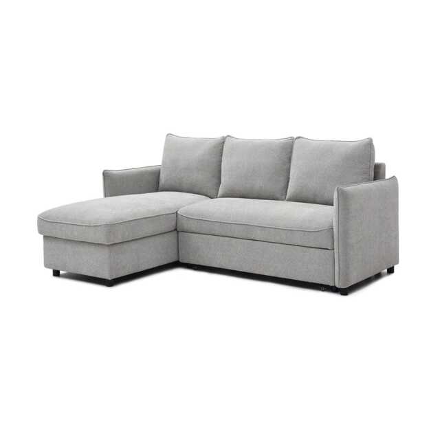 Casa Barret Fabric Chaise Sofa Bed, Titan Grey Boucle - image 1