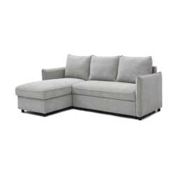 Casa Barret Fabric Chaise Sofa Bed, Titan Grey Boucle - thumbnail 1