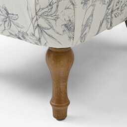 Casa Rosa Fabric Accent Chair, Meadow Print Natural - thumbnail 3
