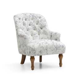 Casa Rosa Fabric Accent Chair, Meadow Print Natural