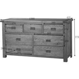 Casa Seville 4+3 Drawer Chest - thumbnail 2