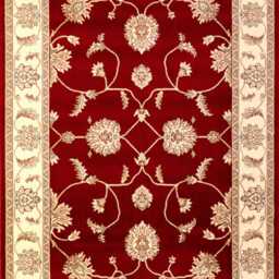 Frith Rugs Kirman Woven Rug, 195cm x 133cm, Red & Cream