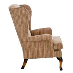 Parker Knoll Penshurst Wingback Fabric Armchair, Montauk Narrow Stripe Gold