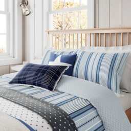 Helena Springfield Long Island Nautical Stripe Duvet Set, Super King, Navy - thumbnail 2