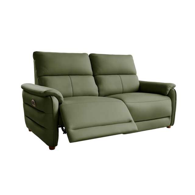 La-Z-Boy Watson 3 Seater Leather Power Recliner Sofa with Head Tilt & Lumbar, Cheshire Sage - image 1