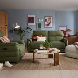 La-Z-Boy Watson Leather Cuddler Power Recliner Armchair with Head Tilt & Lumbar, Cheshire Sage - thumbnail 3