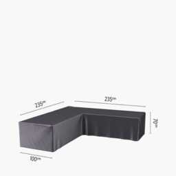 Aerocover Weather Resistant Outdoor Corner Sofa Cover, L-Shape, 235x235x100x70cm
