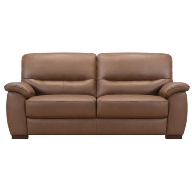 Casa Melody 3 Seater Leather Sofa, Rangers Tan - image 1