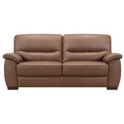Casa Melody 3 Seater Leather Sofa, Rangers Tan