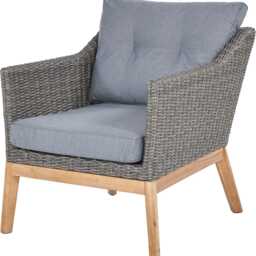 Pacific Lifestyle Larissa Wooden Garden Sofa Set, 4 Seater, Light Grey - thumbnail 4