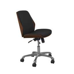 Jual San Francisco Swivel Office Chair, Walnut - thumbnail 2