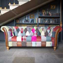 Casa Patchwork Harlequin 2 Seater Fabric Sofa