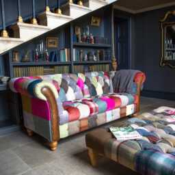 Casa Patchwork Harlequin 2 Seater Fabric Sofa - thumbnail 2