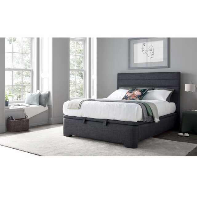 Casa Aster Ottoman Bed Frame, Double, Pendle Slate - image 1