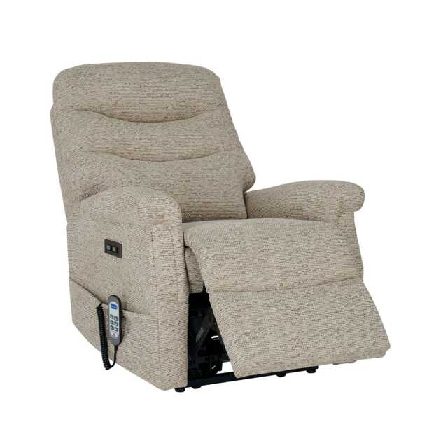 Celebrity Hollingwell Power Recliner Fabric Armchair, Elgin Biscuit - image 1