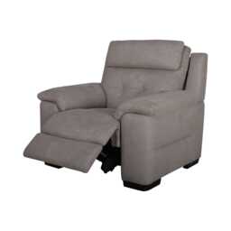 Casa Billy Fabric Power Recliner Armchair, Silver Grey - thumbnail 2