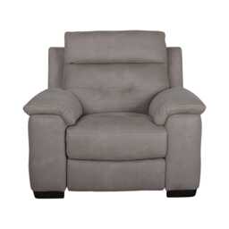 Casa Billy Fabric Power Recliner Armchair, Silver Grey - thumbnail 1