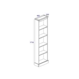 Casa Connor Tall Narrow Bookcase, Grey - thumbnail 2