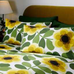 Orla Kiely Giant Water Lily Duvet Set, Single, Lemon Twist - thumbnail 2