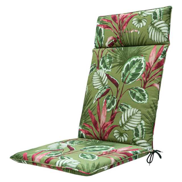 Madison Weather Resistant High Back Garden Chair Cushions, Cala Green