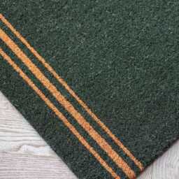 Garden Trading Triple Stripe Doormat, Large, Forest Green - thumbnail 2