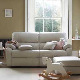 G Plan Mistral Small 2 Seater Double Power Recliner Leather Sofa - thumbnail 2