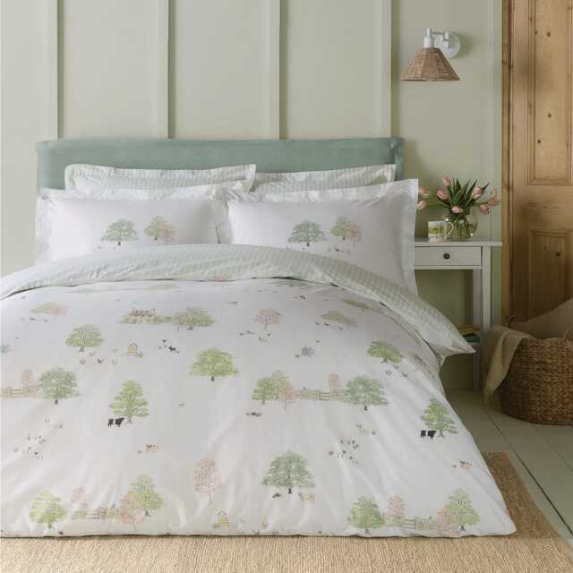Sophie Allport Spring Cottage Duvet Set, Double, Green - image 1