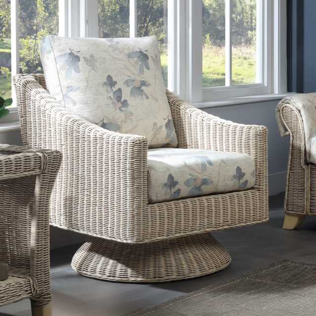Desser Dijon Cane Swivel Chair - image 1