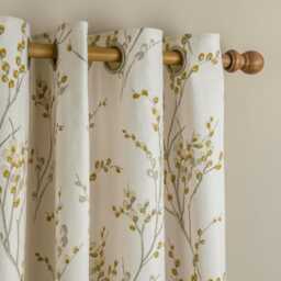 Laura Ashley Pussy Willow Eyelet Curtains, 162 x 228cm, Ochre - thumbnail 3