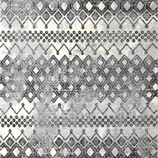 Frith Rugs Grace Collection Rug, 230cm x 160cm, Black & White Patterned - image 1