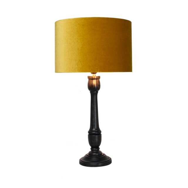 Pacific Lifestyle Captiva Wood Candlestick Table Lamp, Black - image 1