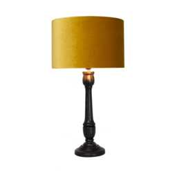 Pacific Lifestyle Captiva Wood Candlestick Table Lamp, Black - thumbnail 1