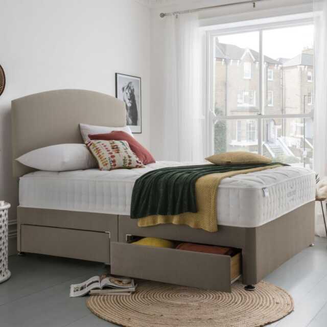 Rest Assured Ely 800 2 Drawer Divan Bed Set, Single - image 1