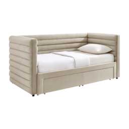 Casa Bella Day Bed with Drawers, Taupe - thumbnail 3