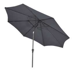 Pacific Lifestyle Riva Weather Resistant Parasol with Tilt, 3m, Grey - thumbnail 2