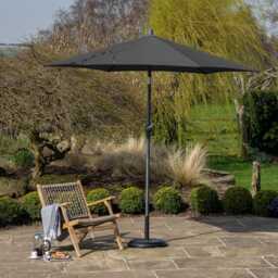 Pacific Lifestyle Riva Weather Resistant Parasol with Tilt, 3m, Grey - thumbnail 3
