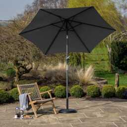 Pacific Lifestyle Riva Weather Resistant Parasol with Tilt, 3m, Grey - thumbnail 4
