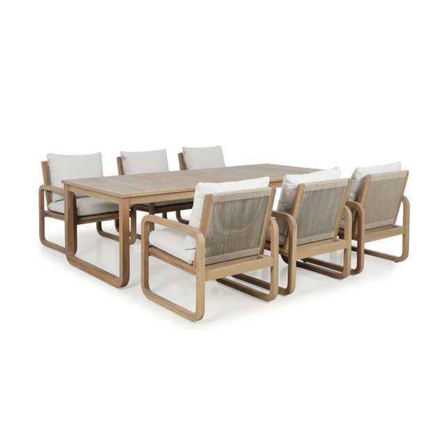 Kettler Lando Wooden Garden Dining Set, 6 Seater - image 1