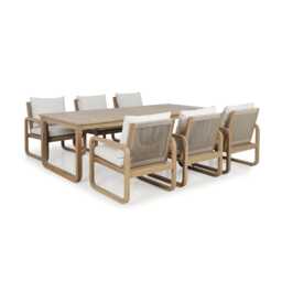 Kettler Lando Wooden Garden Dining Set, 6 Seater - thumbnail 1