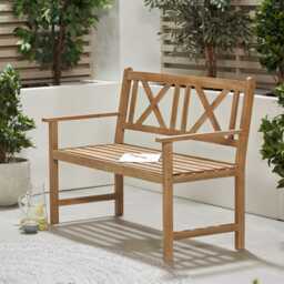 Pacific Lifestyle Cambridge Garden Bench, 3 Seater, Light Teak - thumbnail 2