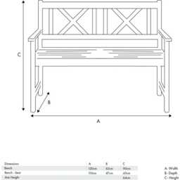 Pacific Lifestyle Cambridge Garden Bench, 3 Seater, Light Teak - thumbnail 3