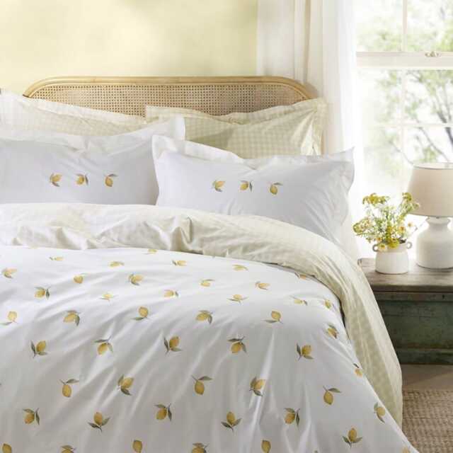 Sophie Allport Lemons Duvet Set, Super King, White - image 1