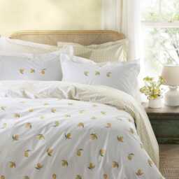 Sophie Allport Lemons Duvet Set, Super King, White - thumbnail 3